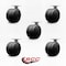 Service Caster 3'' Furniture Casters Nylon Twin Wheel Top Plate, 5PK SCC-UHTP02S75-NYS-5 - alternate 2